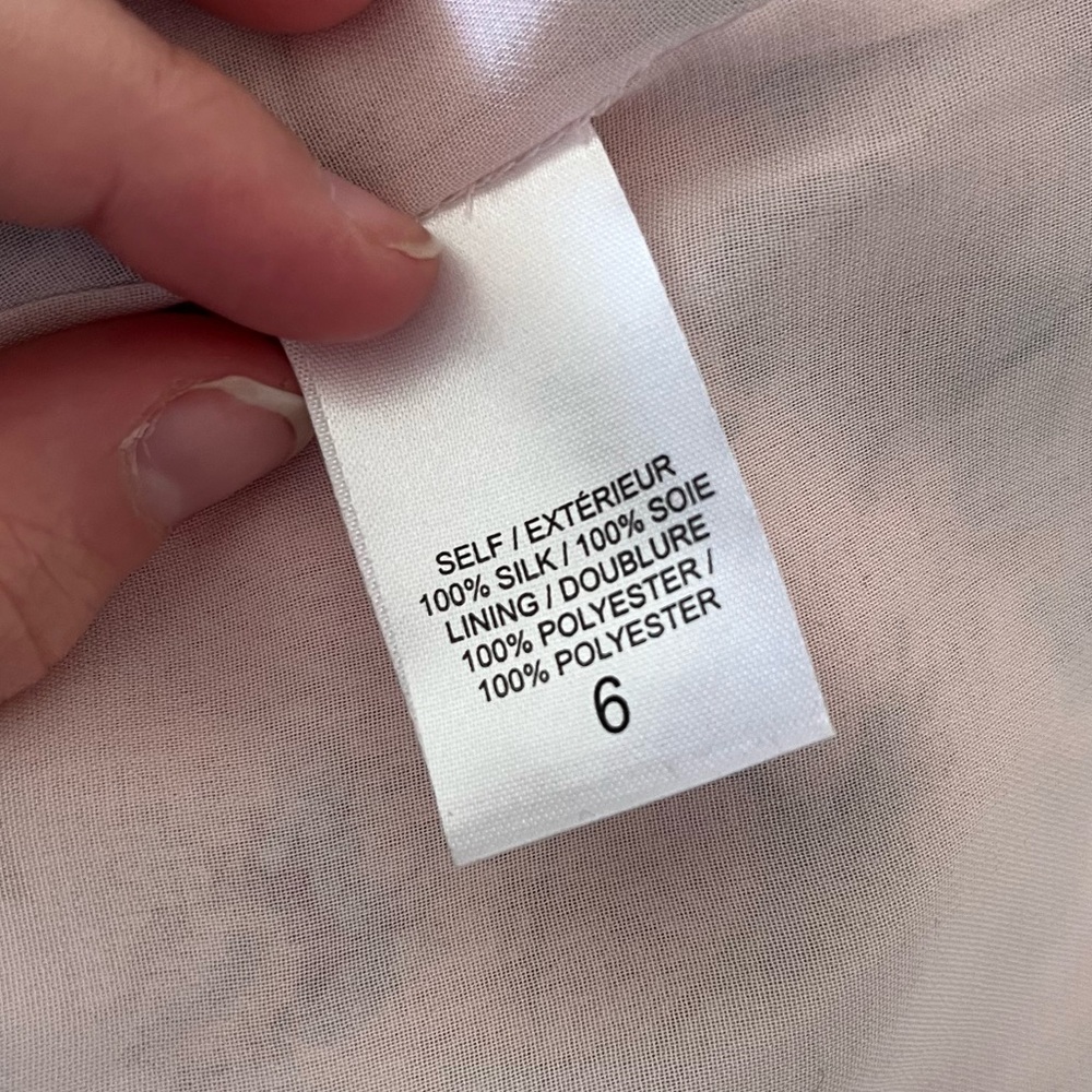 LoveShackFancy Evelyn Pink Multi Floral Maxi Silk Off the Shoulder Dress EUC 6 - Picture 9 of 11